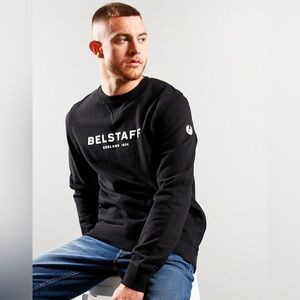 Belstaff 1924 Black Crewneck Sweatshirt Large